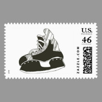 Hockey Skate Postage Stamp