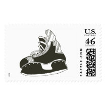 Hockey Skate Postage Stamp by zipflmeister Hockey Skate Postage Stamp