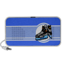 Hockey Skates; Blue Speaker System