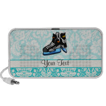 Hockey Skates; Damask Mini Speaker