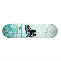 Hockey Skates; Damask Skateboards