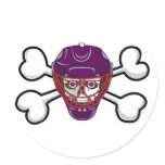 hockey skull mask Skull and Crossbones Stickers