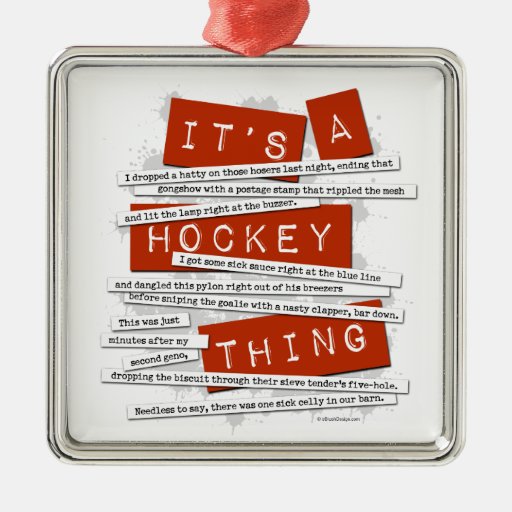 Hockey Slang Christmas Ornaments