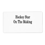 Hockey Star On The Making Personalized Shipping Labels