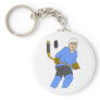 Hockey Stick And Puck Key Chain