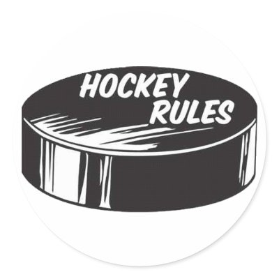 HOCKEY ROUND STICKER by trish1968