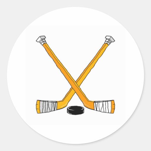 Hockey Sticks Classic Round Sticker Zazzle