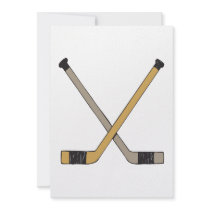 Hockey Sticks Custom Invites