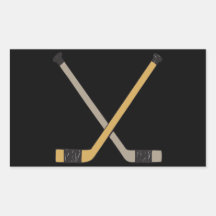Hockey Sticks Rectangular Stickers