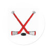 Hockey Sticks Round Stickers