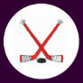 Hockey Sticks Round Stickers