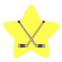 Hockey Sticks Star Stickers