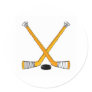 Hockey Sticks Round Sticker