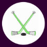 Hockey Sticks Round Sticker