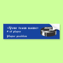 Hockey Team Bumper Sticker bumper stickers by trish1968 Hockey Team Bumper Sticker bumper stickers
