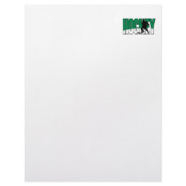 hockey text green personalized letterhead