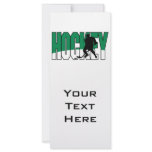 hockey text green rack card template