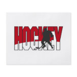 hockey text red personalized flyer