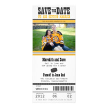 Hockey Ticket Wedding Save the Date Personalized Announcement