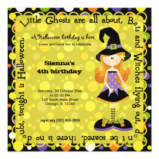 Hocus Pocus Birthday Invitations