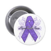 Hodgkin Lymphoma Flourish Hope Faith Cure Pinback Buttons