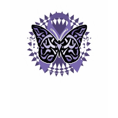 Hodgkin's Disease Butterfly Tribal 2 TShirt
