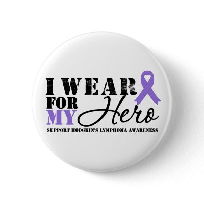 Hodgkin's Disease Hero Ribbon pinback button