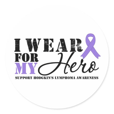 Hodgkin's Disease Hero Ribbon round stickers