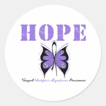 Hodgkin's Disease Hope Butterfly Stickers