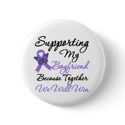 Hodgkin's Disease Supporting Boyfriend button