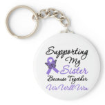 Hodgkin's Disease Supporting Sister keychains
