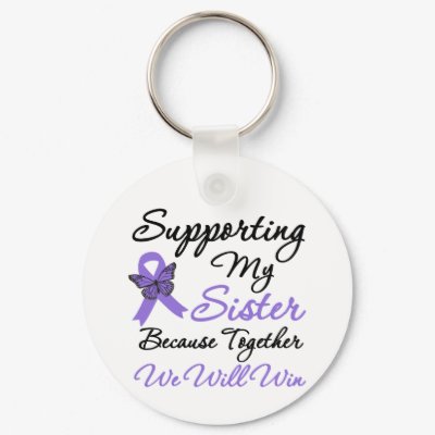 Hodgkin's Disease Supporting Sister keychains