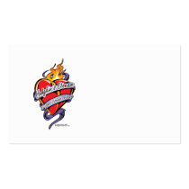 Hodgkin's Disease Tattoo Heart business cards by fightcancertees Hodgkin's Disease Tattoo Heart business cards
