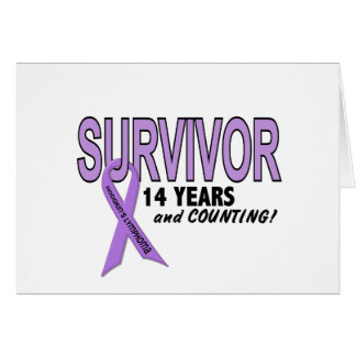 Hodgkins Lymphoma 14 Year Survivor Greeting Cards