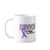 Hodgkins Lymphoma 15 Year Survivor mugs