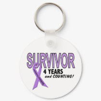 Hodgkins Lymphoma 4 Year Survivor keychains