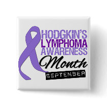 Hodgkins Lymphoma Awarenes Month Draped Ribbon Button