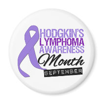 Hodgkins Lymphoma Awarenes Month Draped Ribbon magnets by cancerapparel Hodgkins Lymphoma Awarenes Month Draped Ribbon magnets