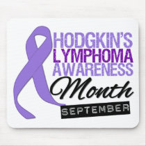 Hodgkins Lymphoma Awarenes Month Draped Ribbon mousepads