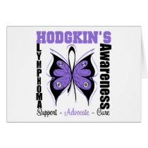 Hodgkins Lymphoma Awareness Butterfly cards