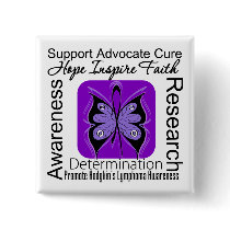 Hodgkins Lymphoma Butterfly Inspirations buttons