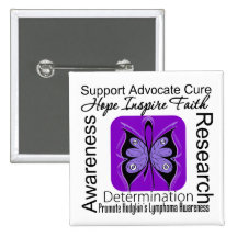 Hodgkins Lymphoma Butterfly Inspirations Pinback Button