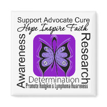 Hodgkins Lymphoma Butterfly Inspirations magnets