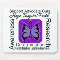 Hodgkins Lymphoma Butterfly Inspirations mousepads by cancerapparel Hodgkins Lymphoma Butterfly Inspirations mousepads