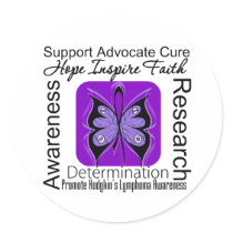 Hodgkins Lymphoma Butterfly Inspirations stickers