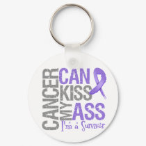 Hodgkins Lymphoma - Cancer Can Kiss My Ass keychains