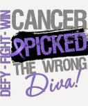 Hodgkins Lymphoma Cancer Picked The Wrong Diva t-shirts