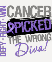 Hodgkins Lymphoma Cancer Picked The Wrong Diva Tshirts