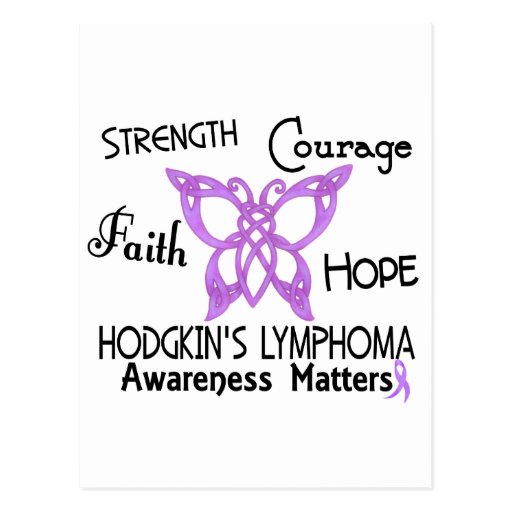 Hodgkin's Lymphoma Celtic Butterfly 3 Post Card