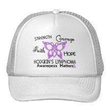 Hodgkin's Lymphoma Celtic Butterfly 3 Trucker Hat